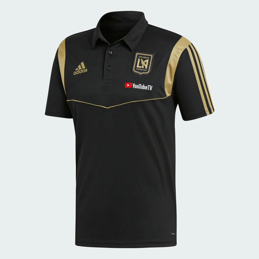 Adidas Men's Los Angeles FC Coaches Black Performance Polo, Size: Small