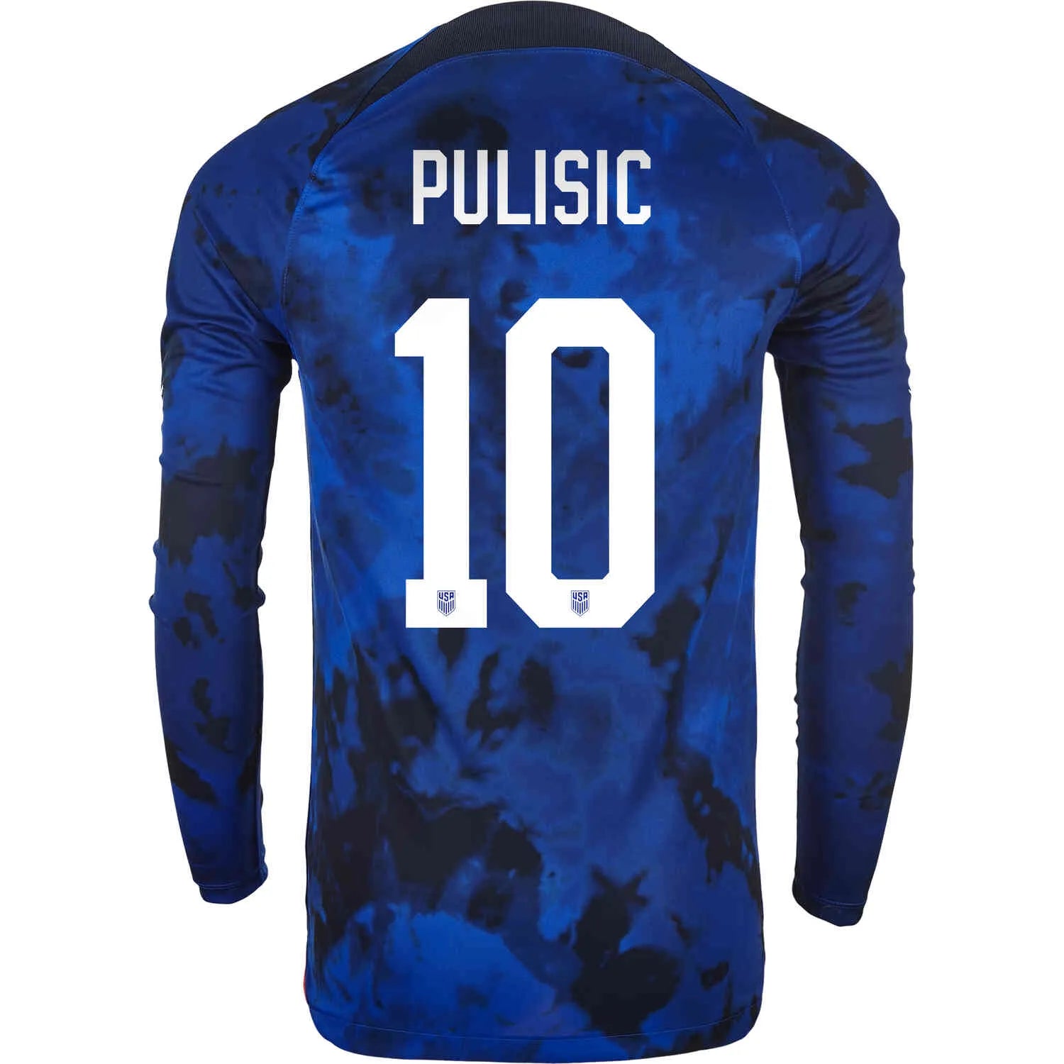 Nike 2022-23 USA Long Sleeve Away Jersey - Bright Blue-White