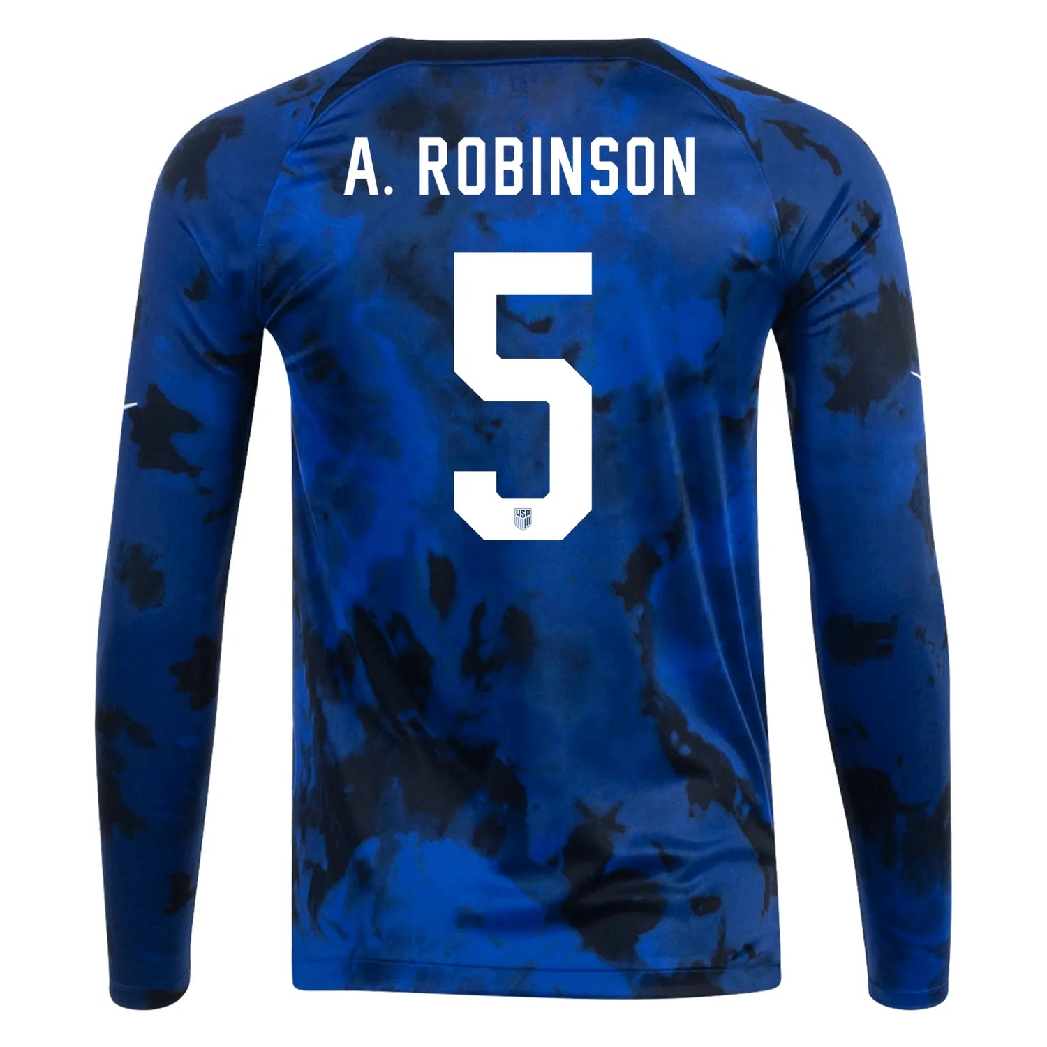 Nike 2022-23 USA Long Sleeve Away Jersey - Bright Blue-White