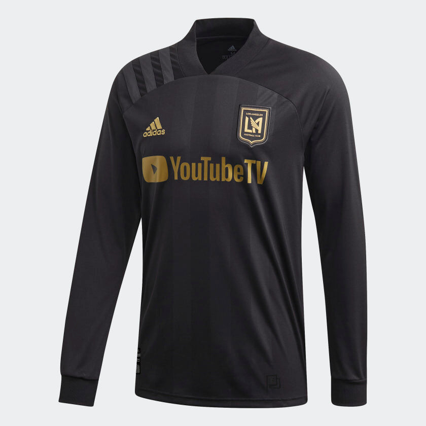 Adidas LAFC Long-Sleeve Home Jersey 2020-21- black-gold, S