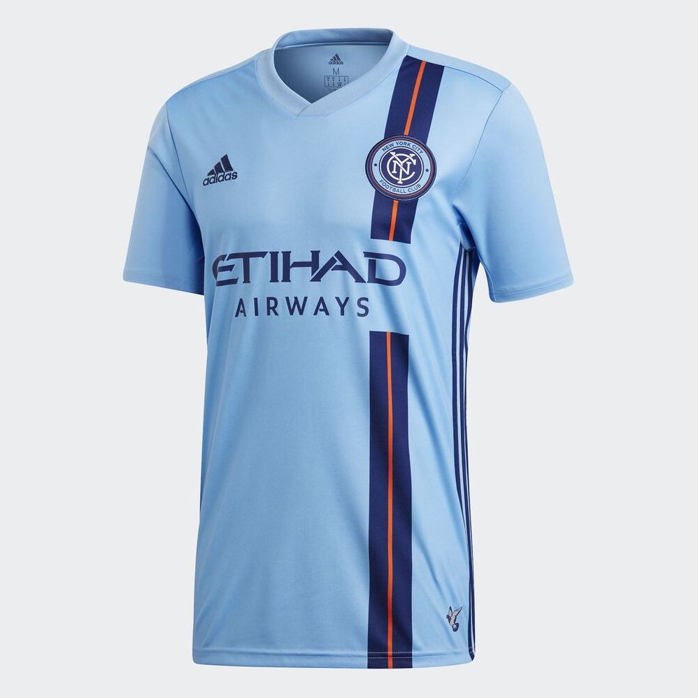 Inconsciente Chaqueta Tienda adidas 2020 New York City FC Home Jersey - Sky Blue