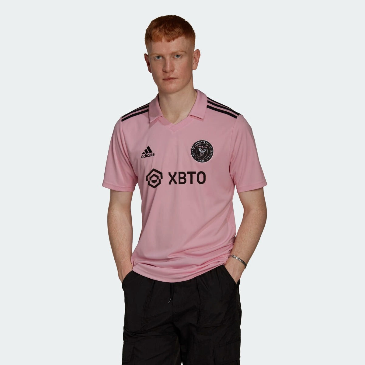 adidas 2022-23 Inter Miami CF Home Jersey - True Pink-Black (Model - Front)