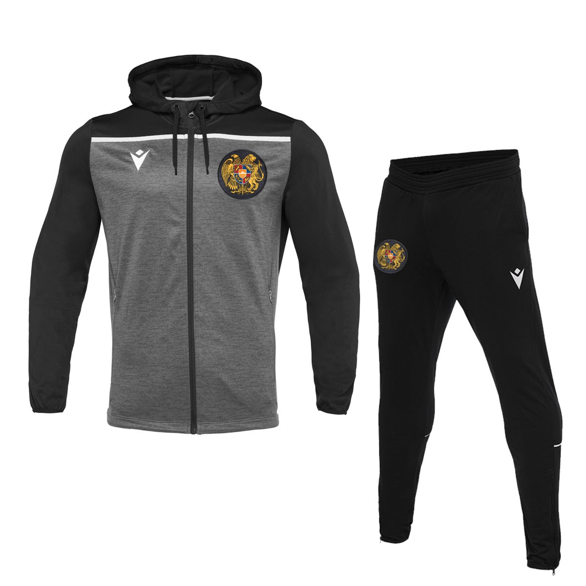 Macron 2022 Armenia Track Suit - Black-Dark Grey – ProSoccer