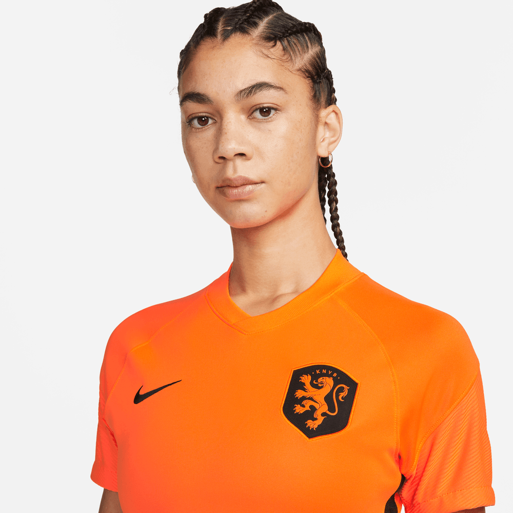 Nike Netherlands Women's EC22 Home Jersey - Total Orange-Black (Detail 1)