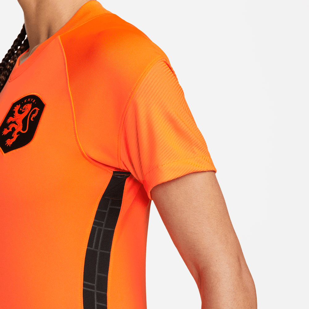 Nike Netherlands Women's EC22 Home Jersey - Total Orange-Black (Detail 3)