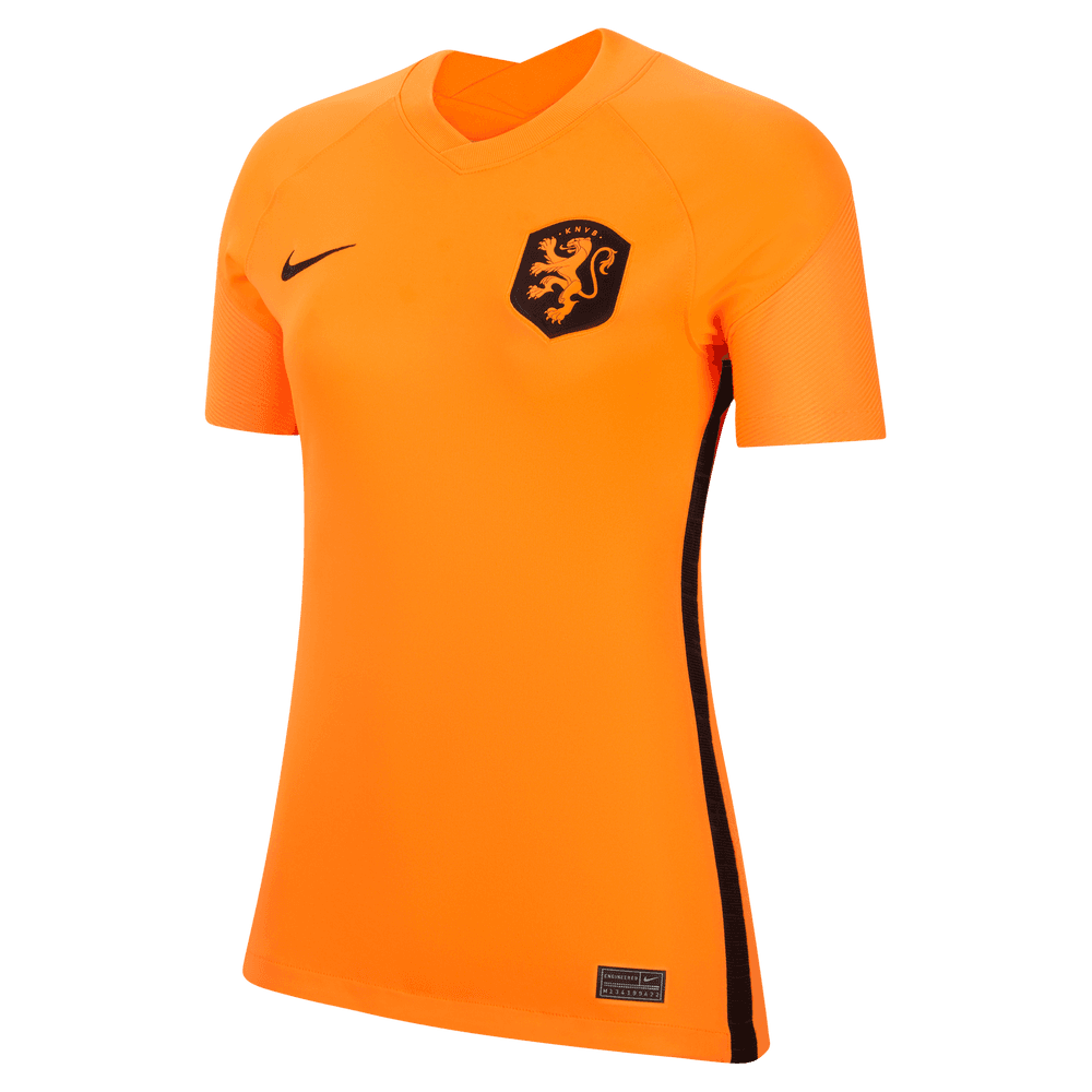 Nike Netherlands Women's EC22 Home Jersey - Total Orange-Black (Front)