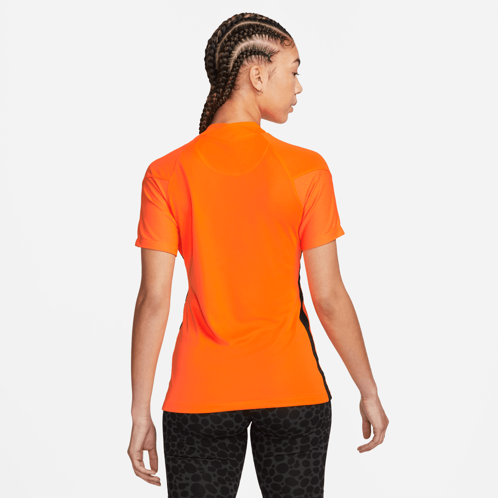Nike Netherlands Women's EC22 Home Jersey - Total Orange-Black (Model - Back)