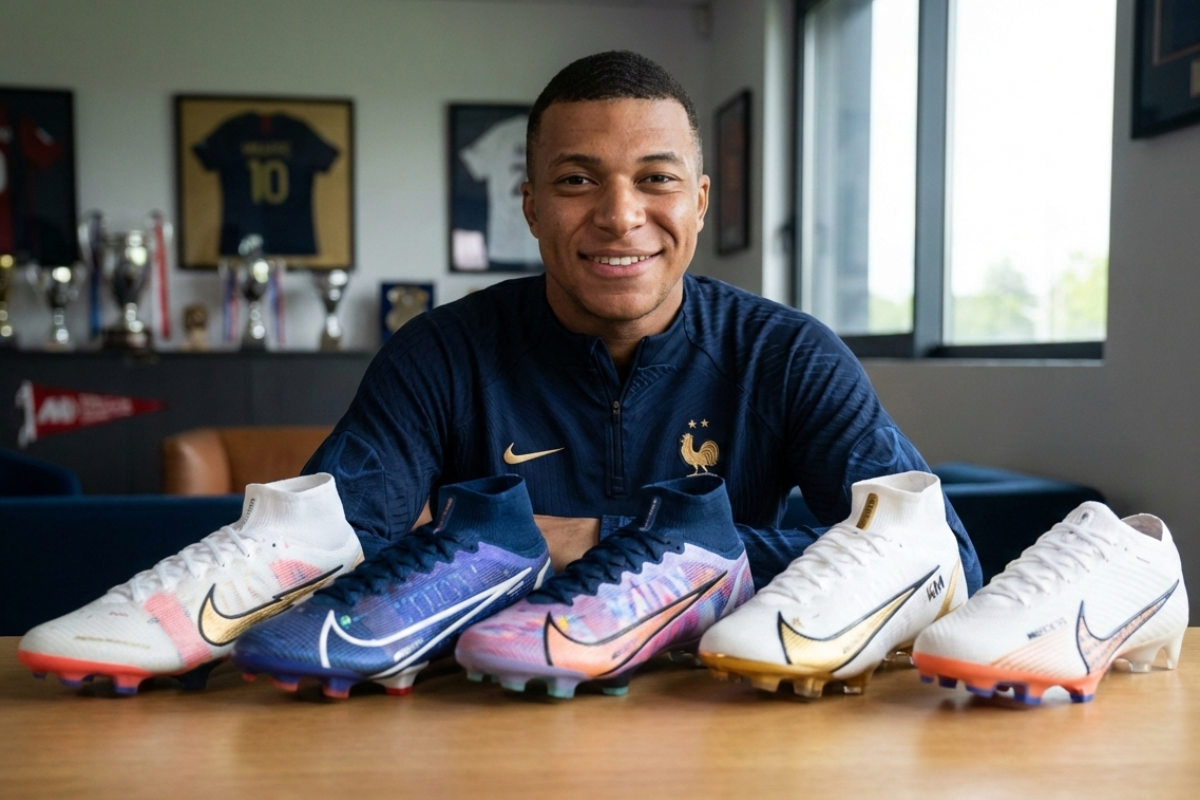 Kylian Mbappe soccer cleats collection