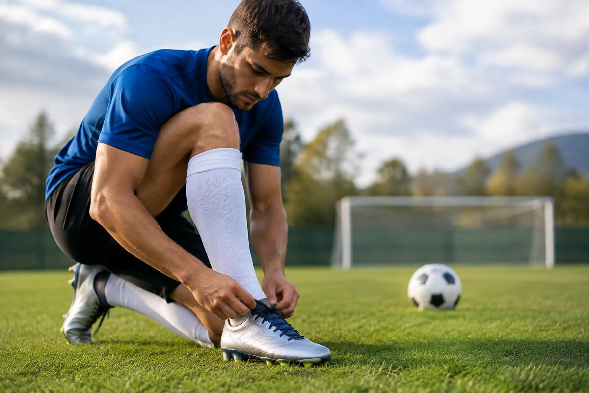 Do soccer players wear metal cleats?