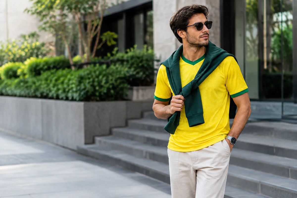 How to style a soccer jersey for men