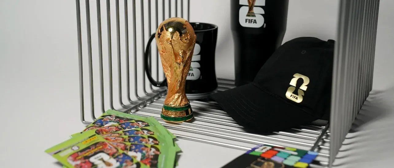 2026 National Teams Accessories - cup, hat, scarves on a white table
