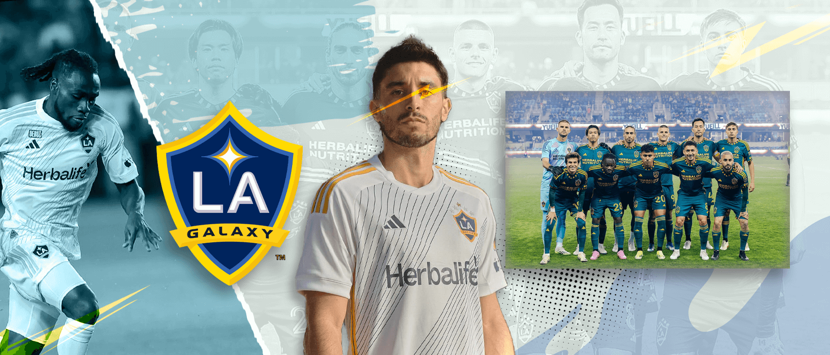 La Galaxy Hero Section Graphics- Desktop