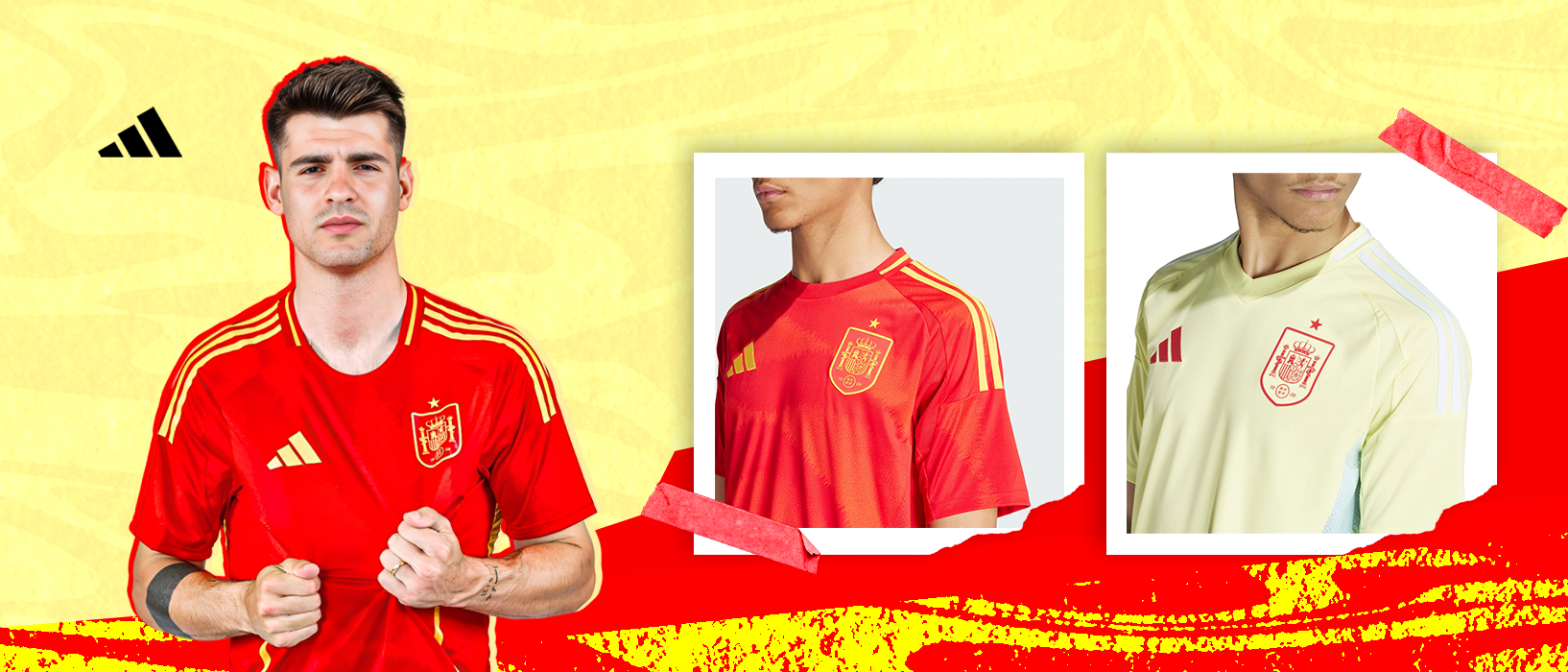 Spain National team collection banner showing Álvaro Morata with team jereys