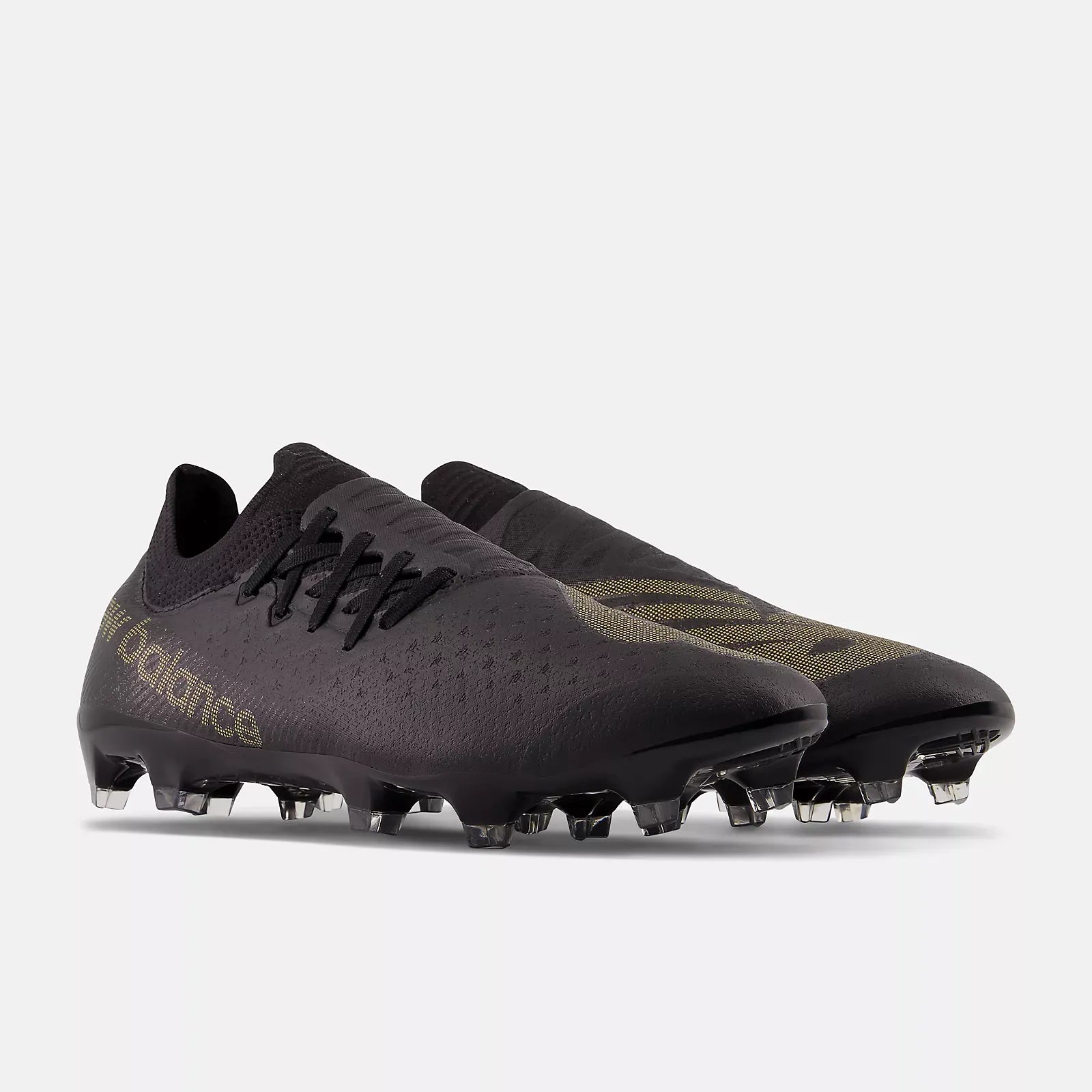 New Balance Furon V7 Pro FG 2E Wide - Black (Pair - Diagonal)