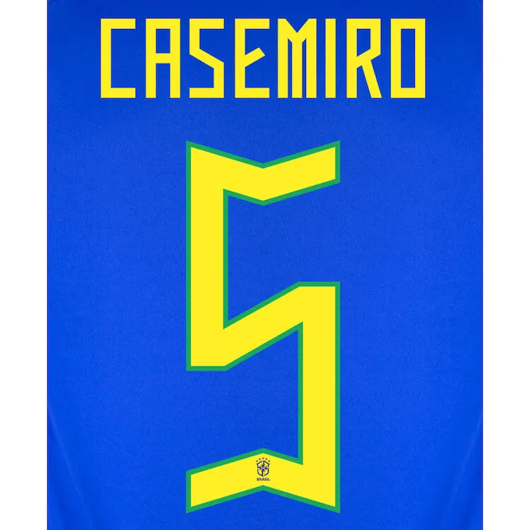Brazil 2022-23 Away Casemiro #5 Jersey Name Set (Back)