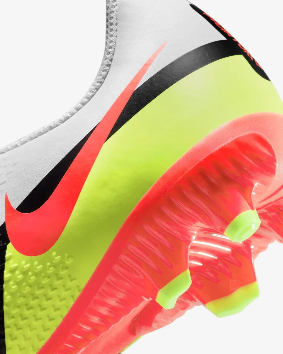 Nike JR Phantom GT2 Academy FG-MG - White-Volt-Crimson (Detail 3)