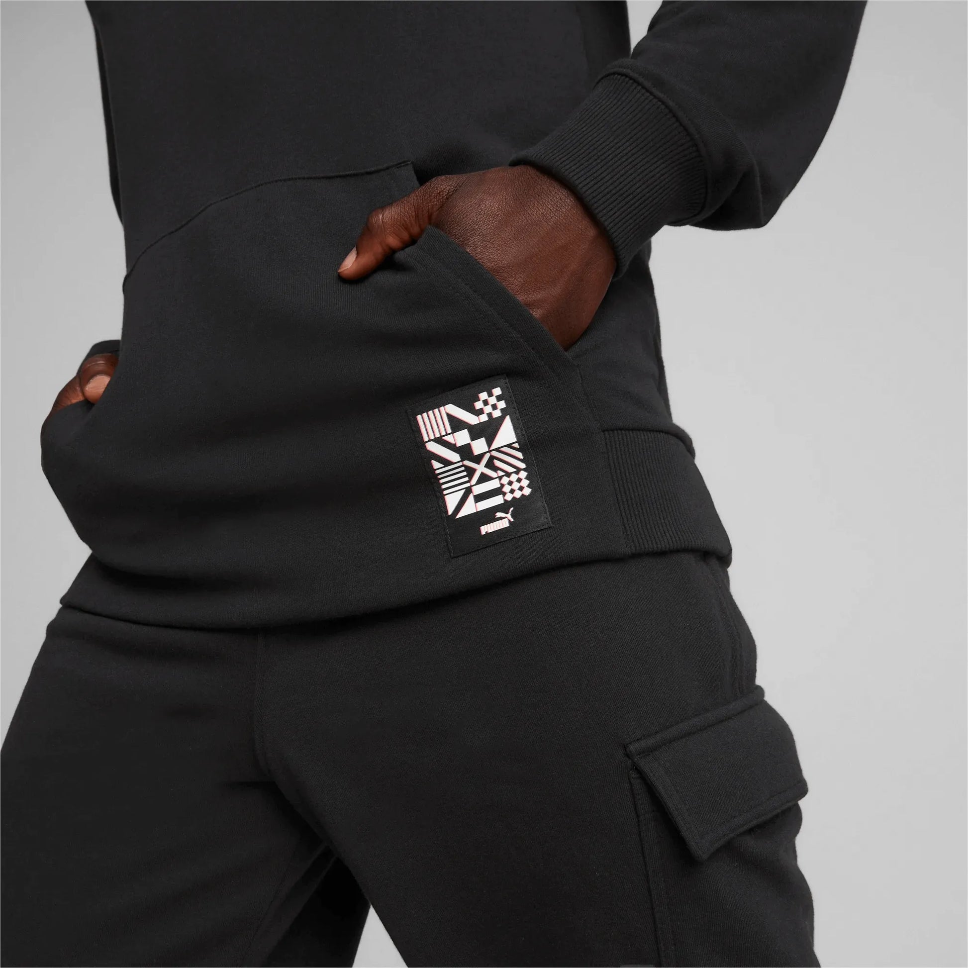 Puma 2022-23 Borussia Dortmund FtblCulture Hoody - Puma Black-Asphalt (Detail 2)
