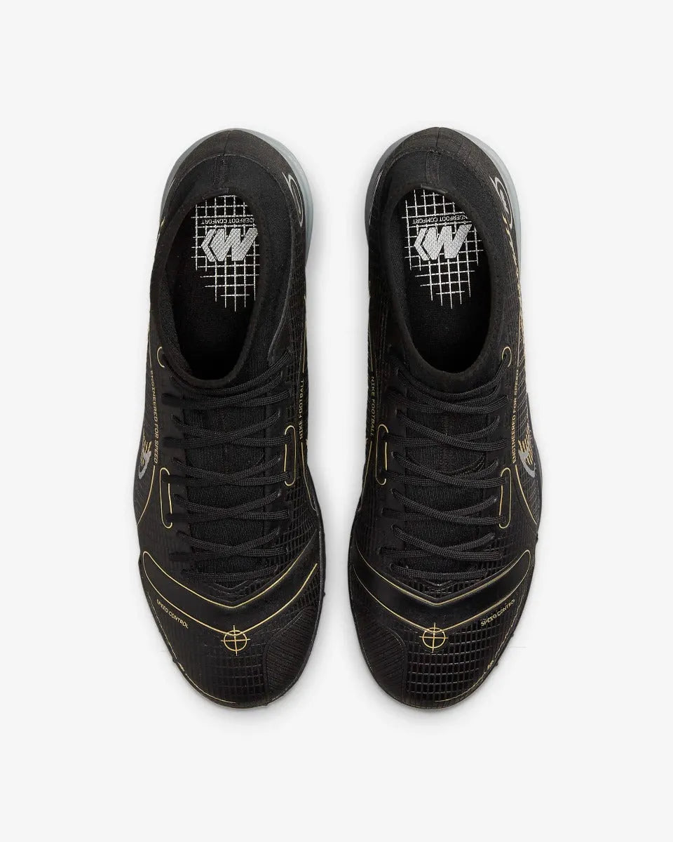 Nike Mercurial Superfly 8 Academy Turf - Black-Gold-Silver (Pair - Top)