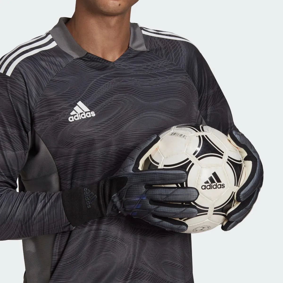 Adidas X Pro Goalkeeper Gloves - Black-Grey-Blue (Model 2)