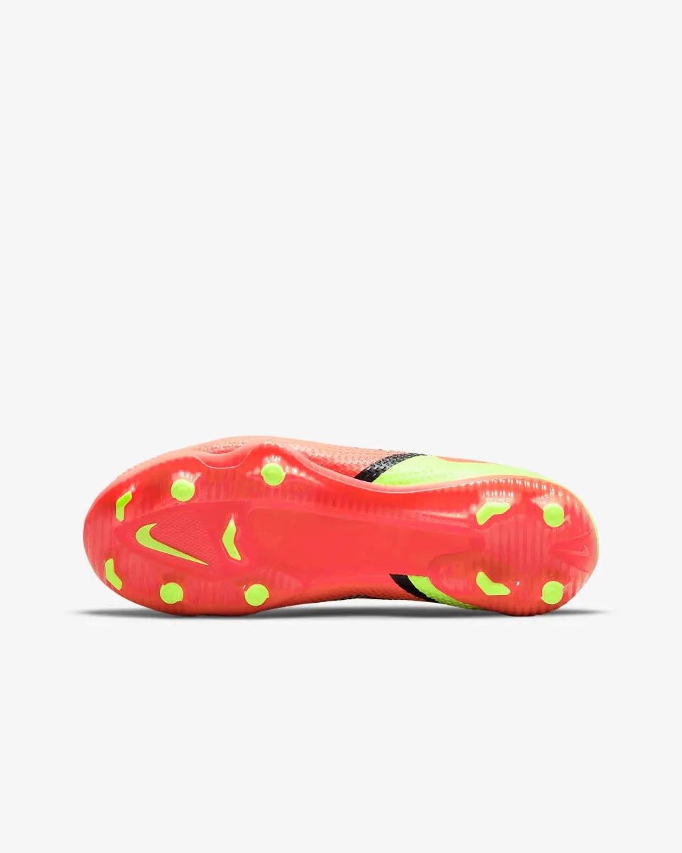 Nike JR Phantom GT2 Academy FG-MG - White-Volt-Crimson (Bottom)