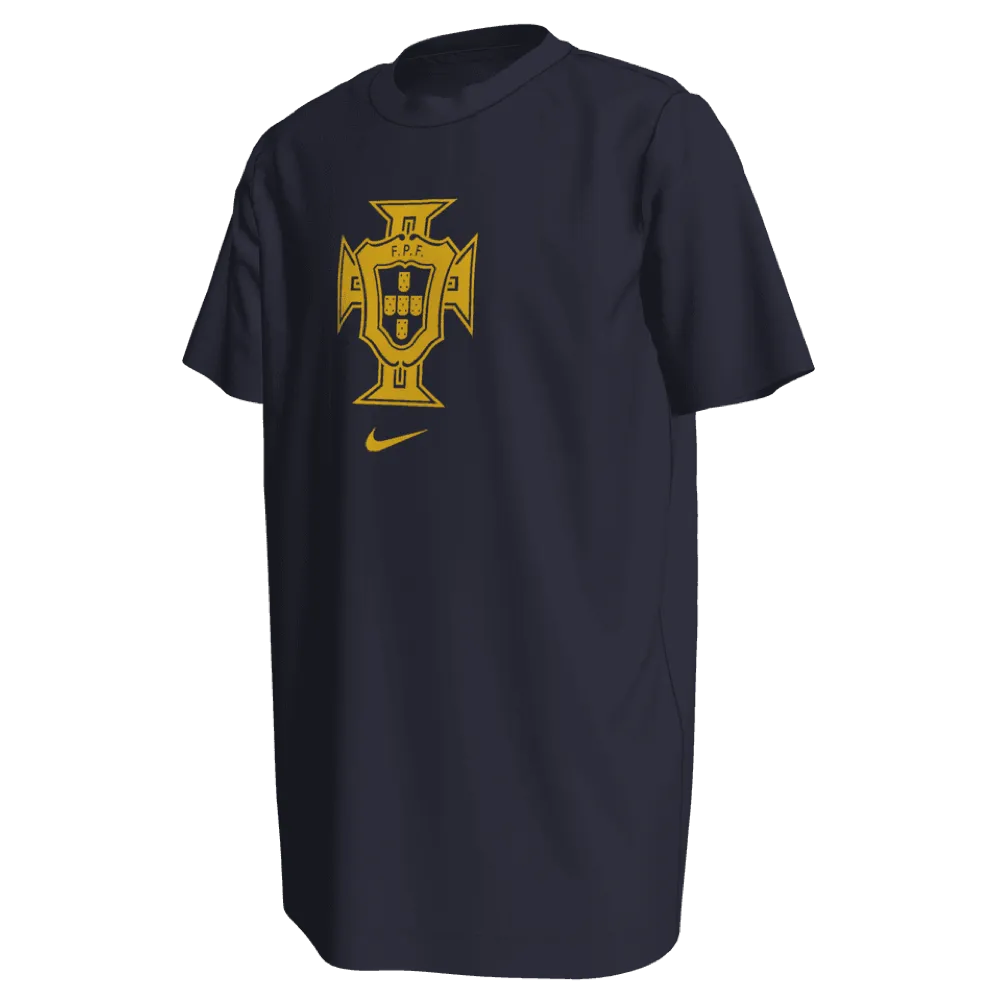 Nike 2022-23 Portugal Youth WC Crest Tee - Navy Blue (Front)