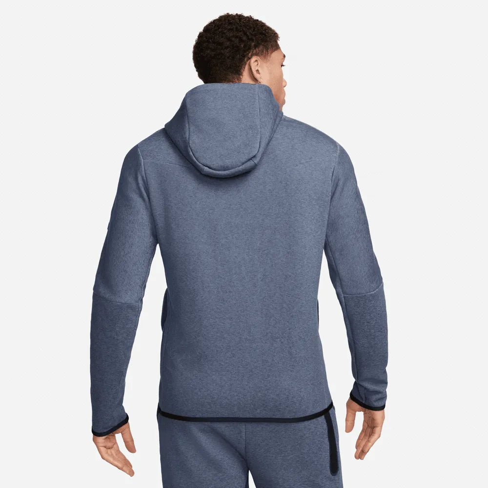 Nike 2023-24 Barcelona Men's NSW Techfleece Full Zip Hoodie (Model - Back)