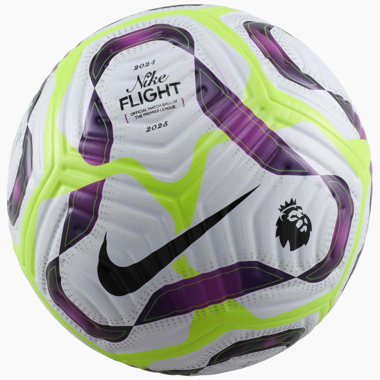 Nike 2024-25 Premier League Flight Match Ball White-Bold Berry-Volt-Black (Front)