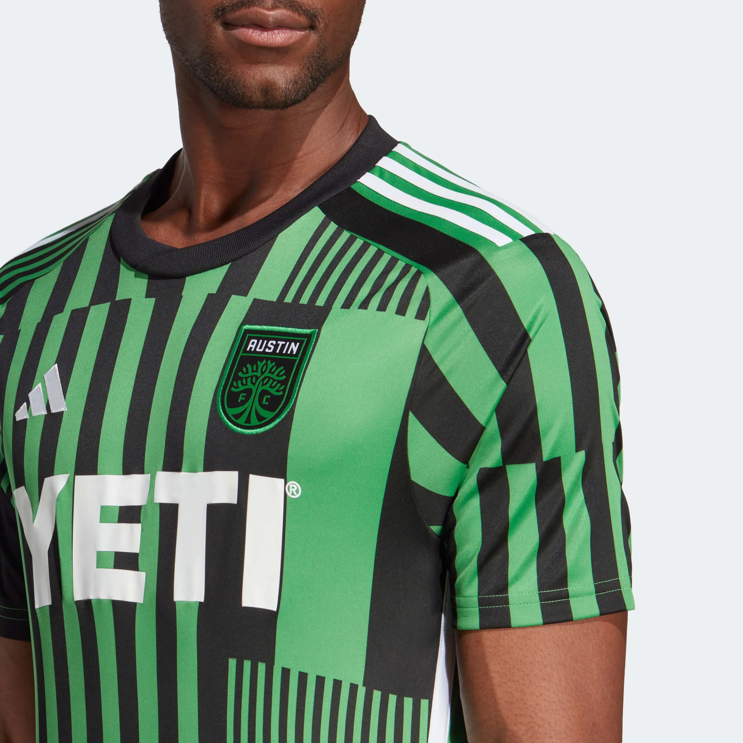 adidas 2023-24 Austin FC Men's Stadium Home Jersey (Detail 1)