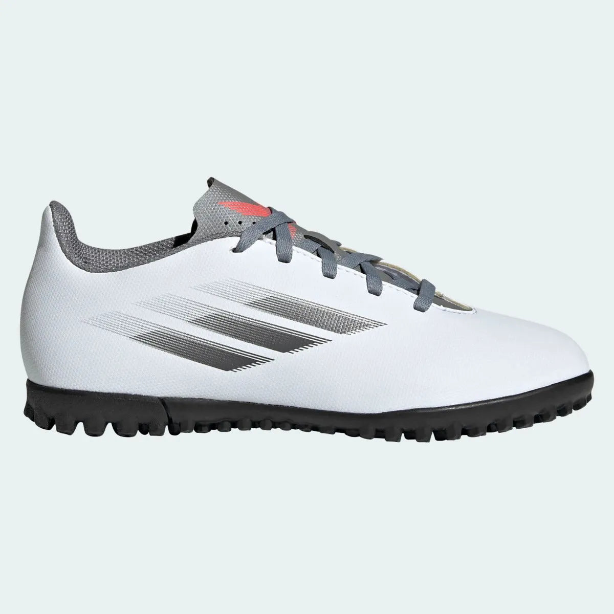 Adidas JR X Speedflow .4 TF - White-Iron Metallic (Side 1)