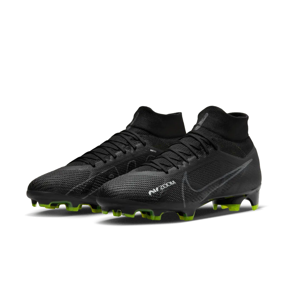 Nike Zoom Superfly 9 Pro FG - Black-Smoke Grey (Pair - Diagonal)