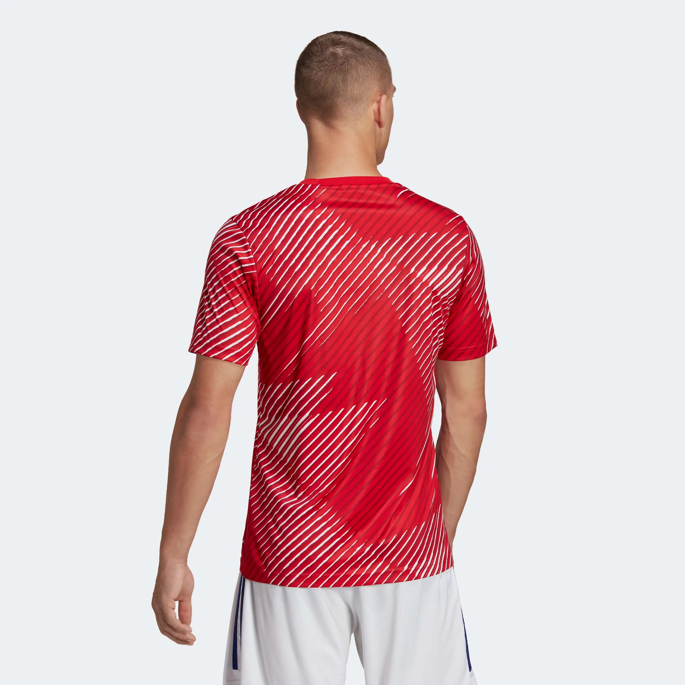 Adidas 2022-23 Japan Pre Match Jersey - Red (Model - Back)