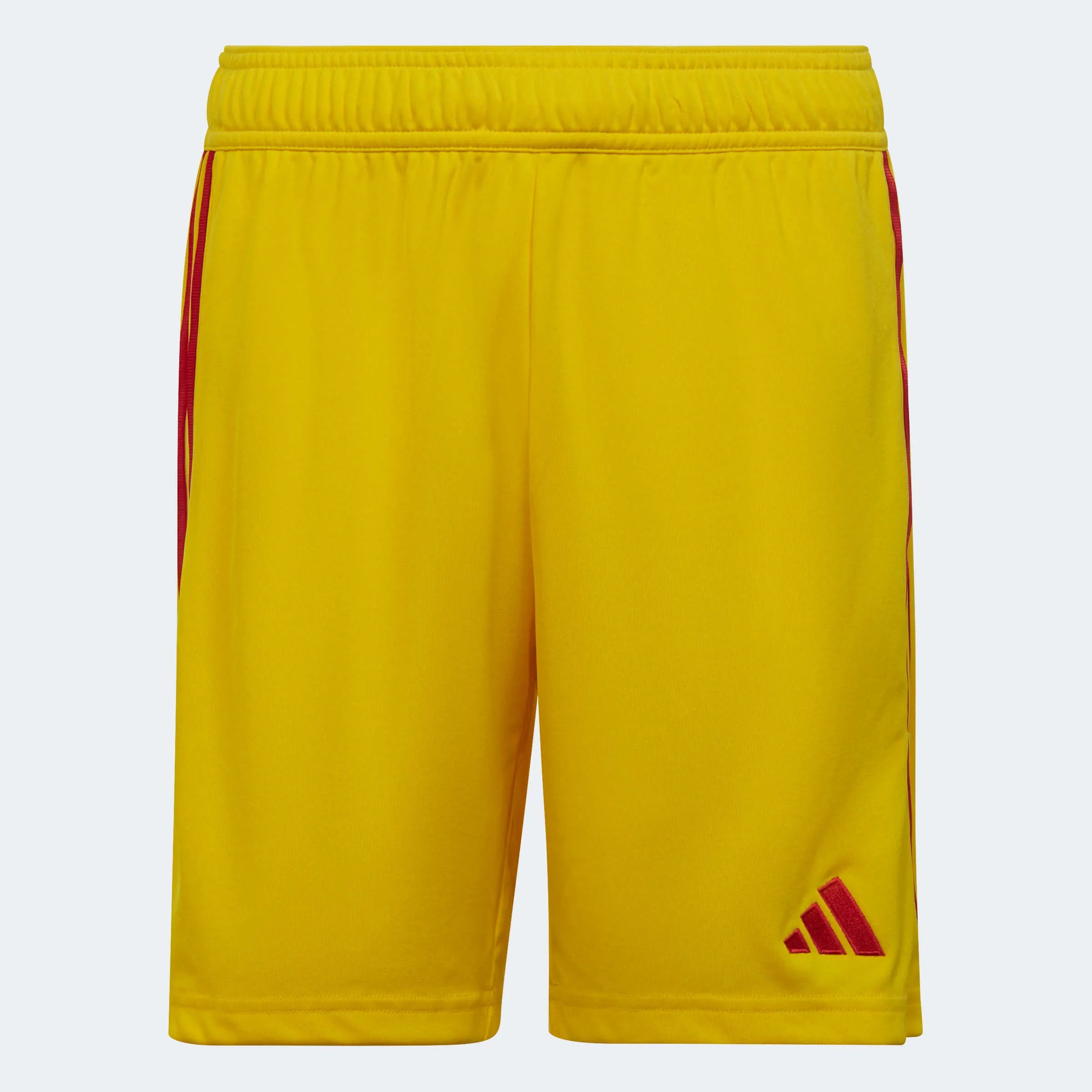 adidas Tiro 23 Youth Goalkeeper Shorts Yellow-Red (Front)