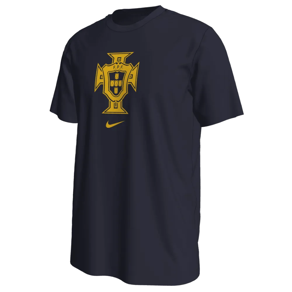 Nike 2022-23 Portugal WC Crest Tee - Navy Blue (Front)