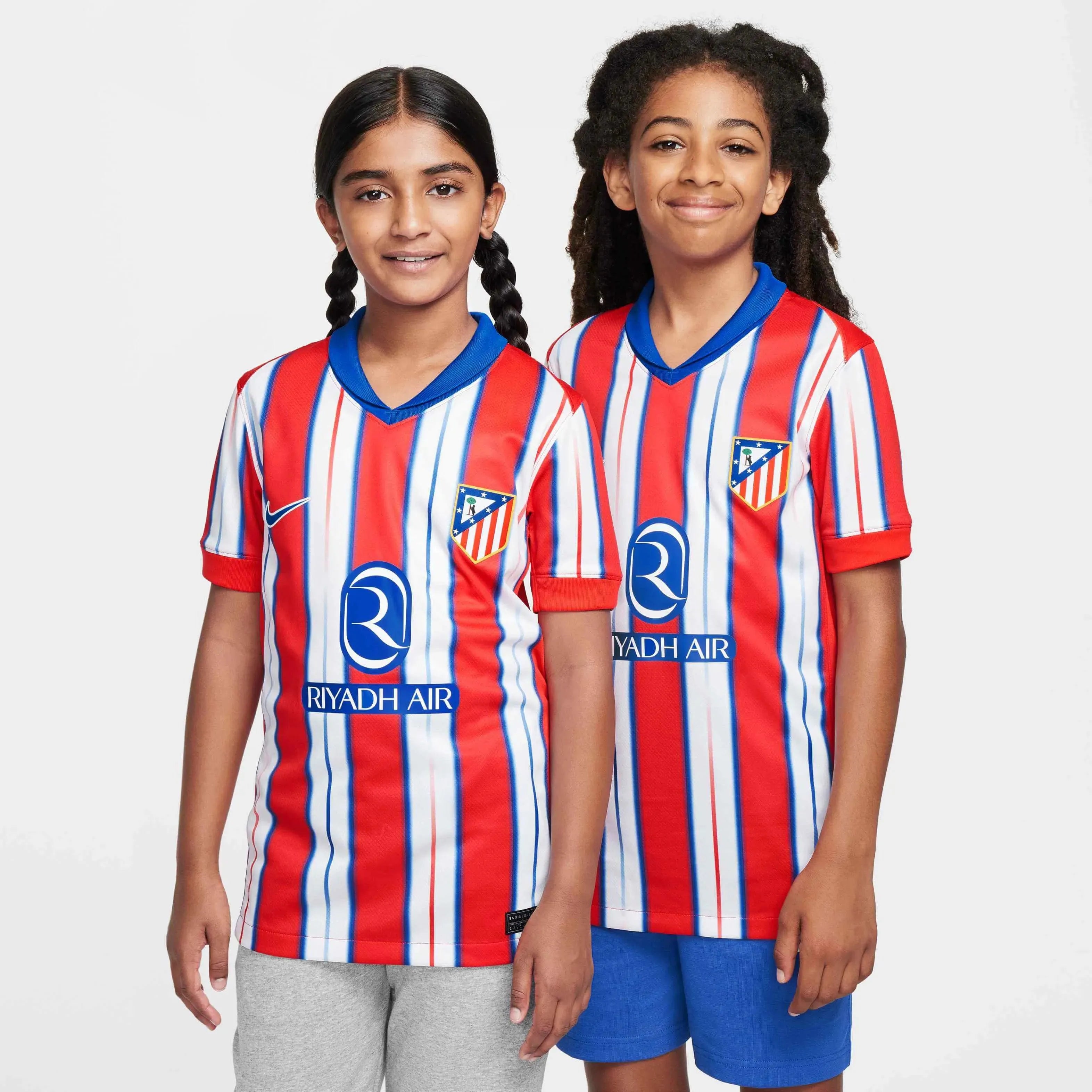 Nike 2024-25 Atletico Madrid Youth Stadium Home Jersey (Models - Front)