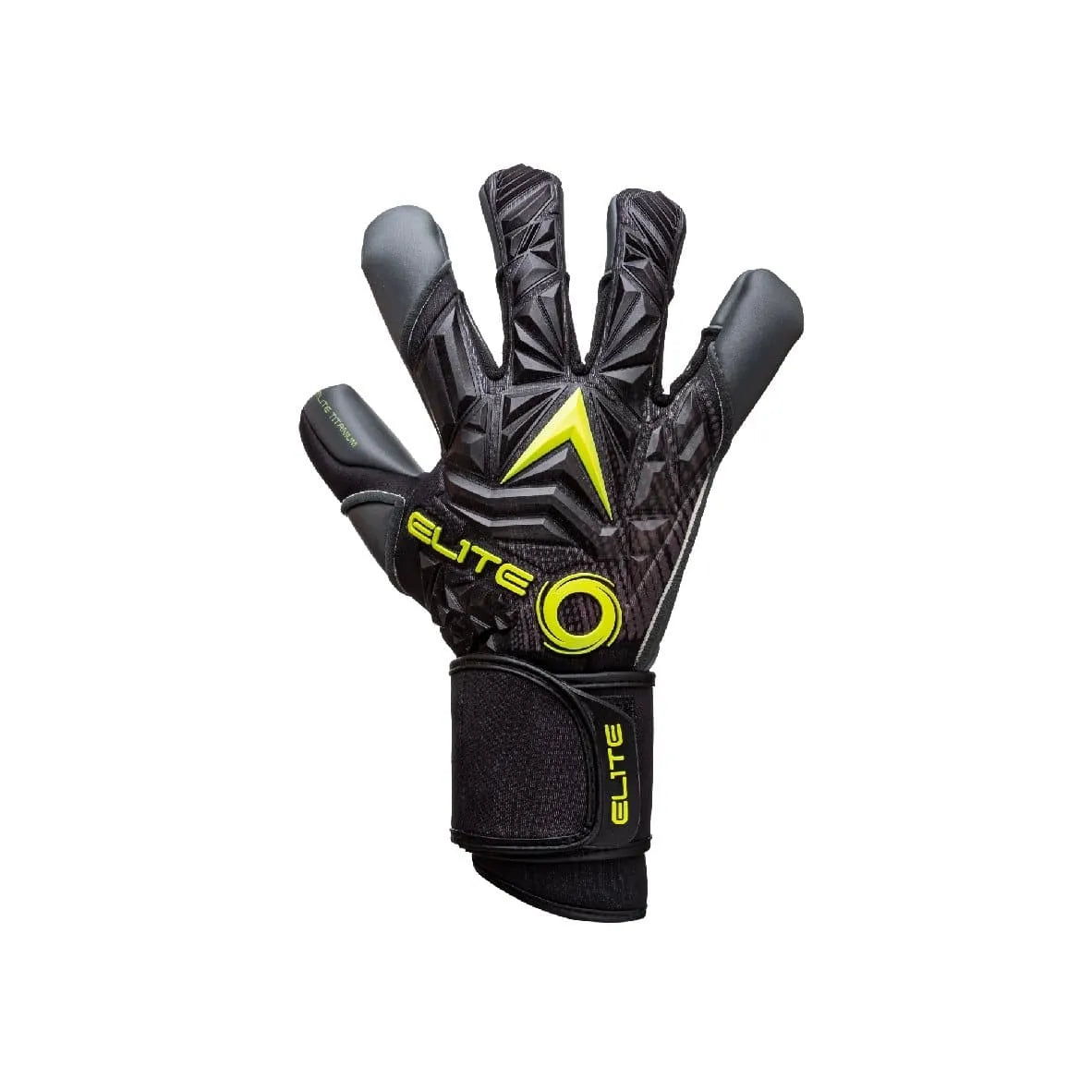 Elite Sport Elite Titanium Yellow Goalkeeper Gloves - Black-Yellow