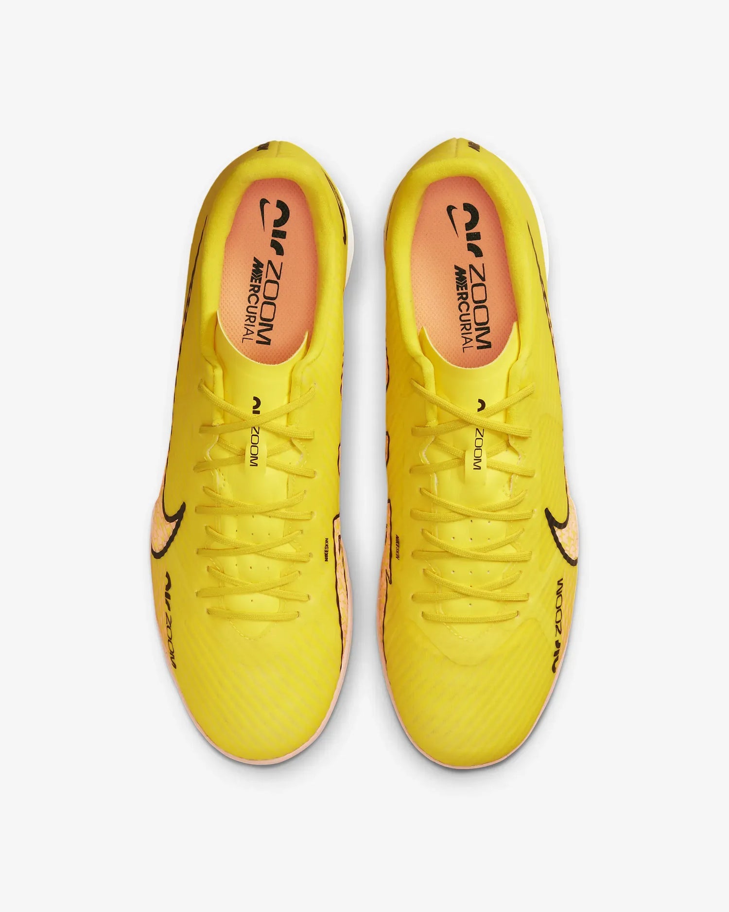 Nike Zoom Vapor 15 Academy Indoor - Yellow Strike-Sunset Glow (Pair - Top)