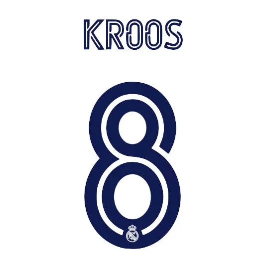 Real Madrid 2020/21 Home Kroos #8 Jersey Name Set