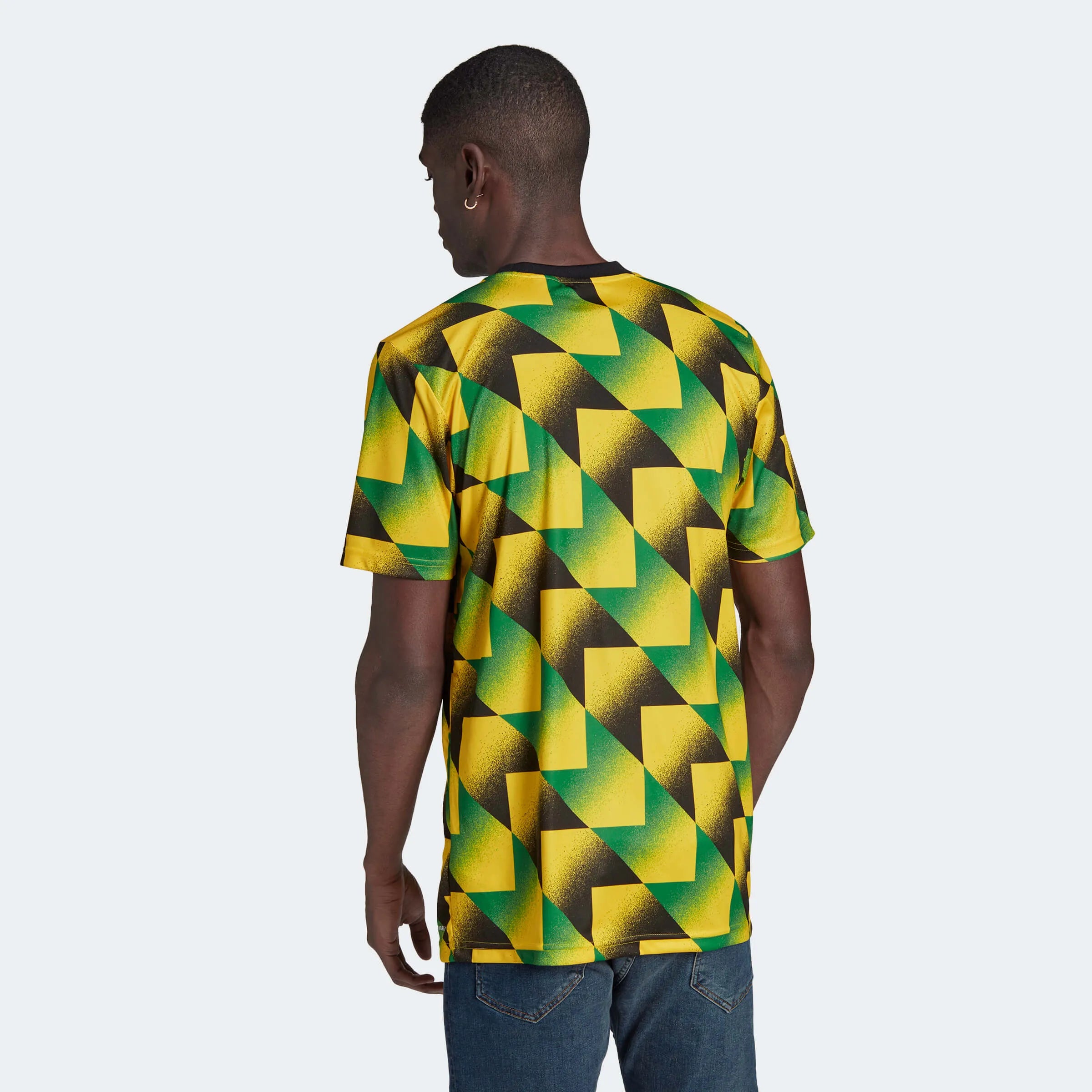 adidas 2022-23 Arsenal Pre-Match Jersey - Yellow-Green (Model - Back)