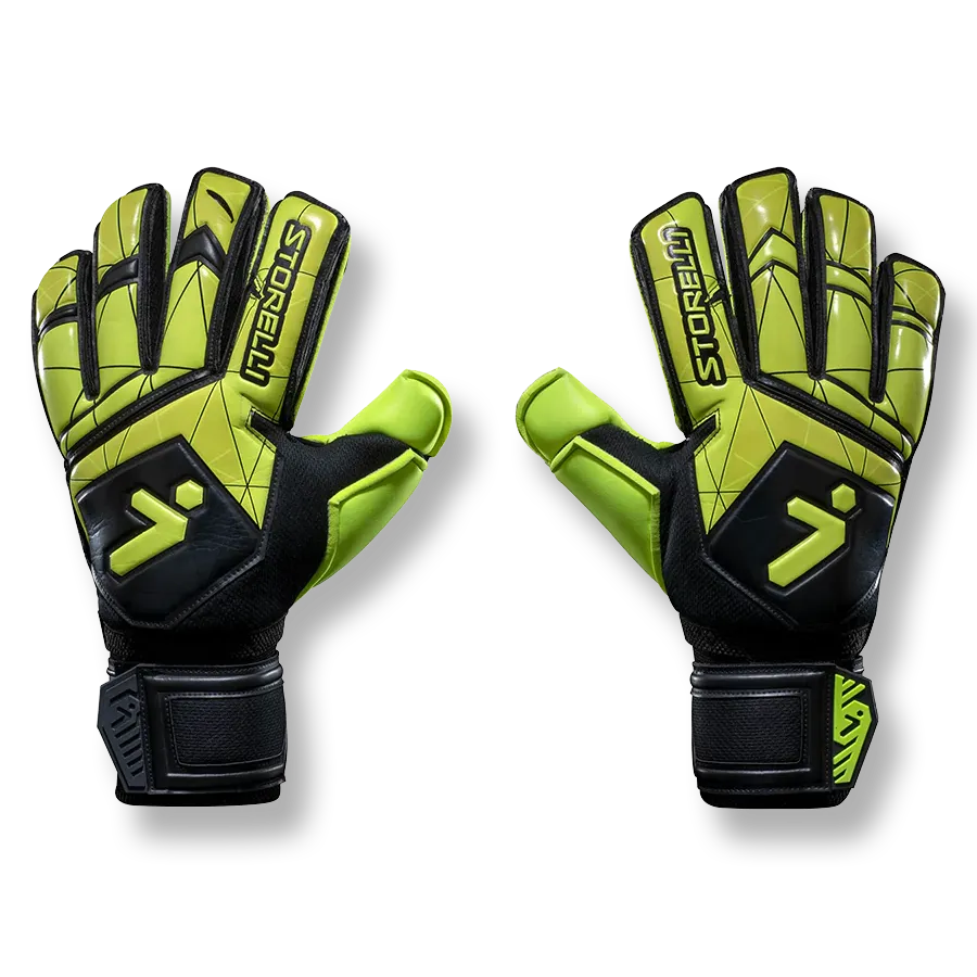 Storelli JR Gladiator 3.0 Recruit with Spine Glove - Yellow-Black (Pair - Outer)
