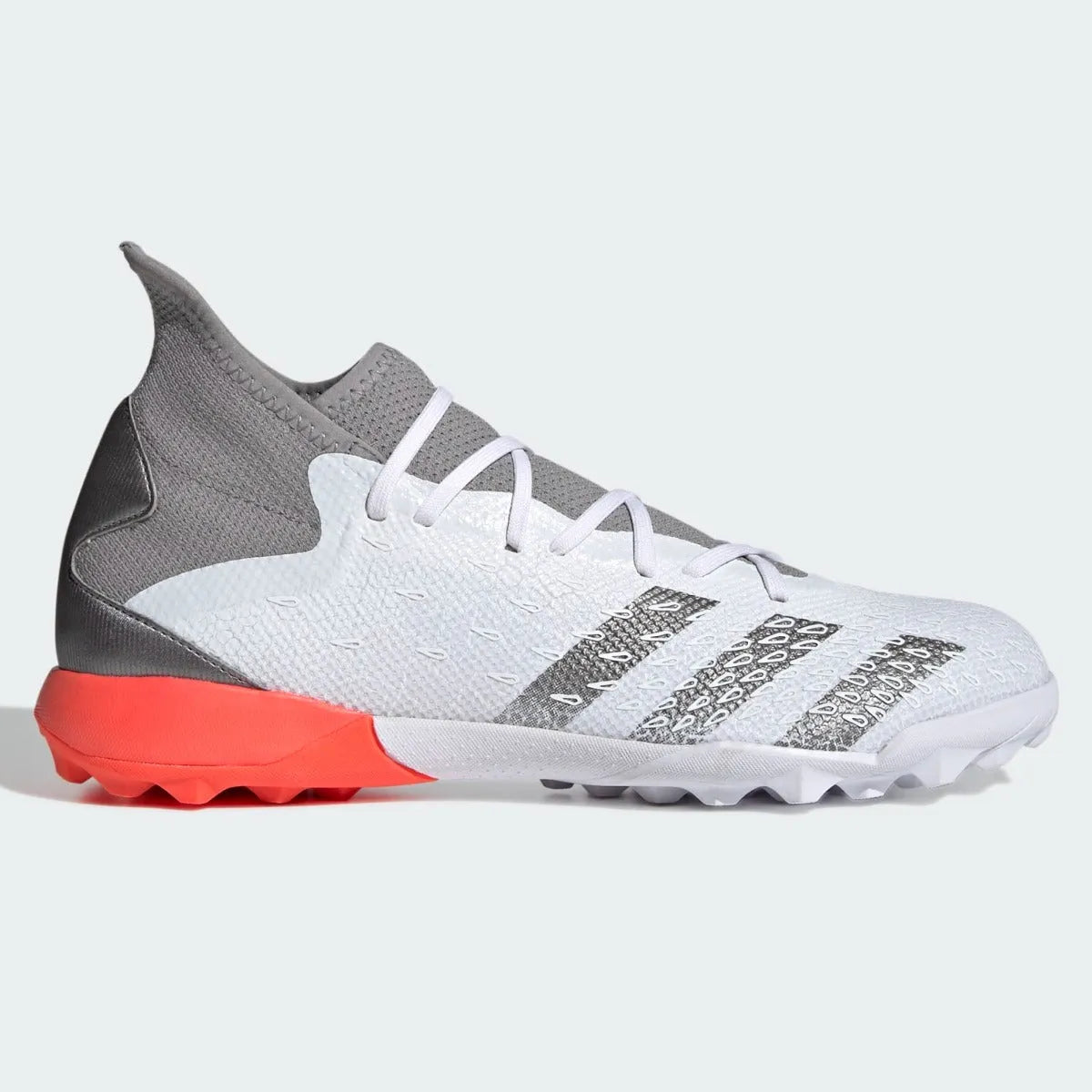 Adidas Predator Freak .3 TF - White-Iron Metallic (Side 1)
