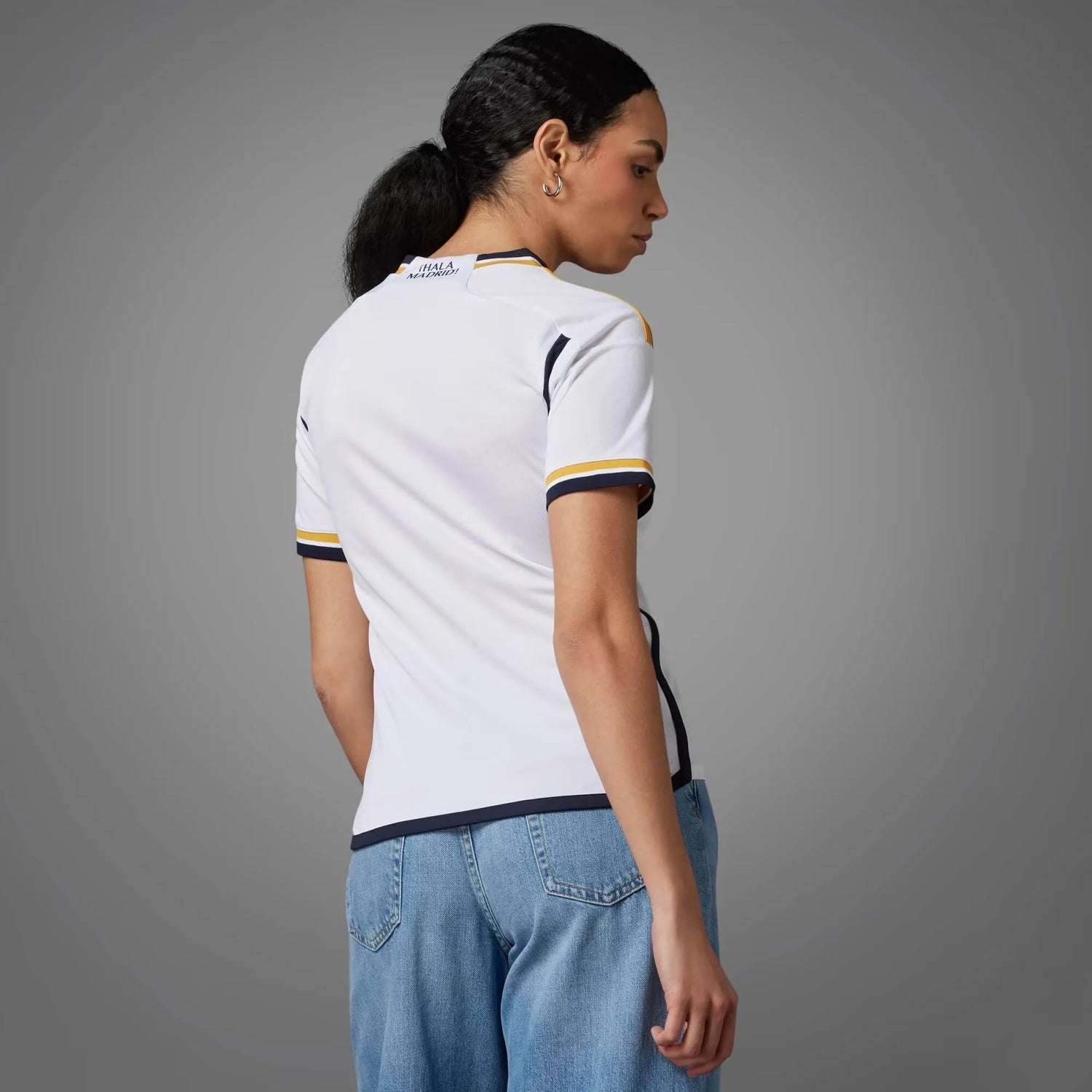adidas 2023-24 Real Madrid Women's Stadium Home Jersey (Model - Back)