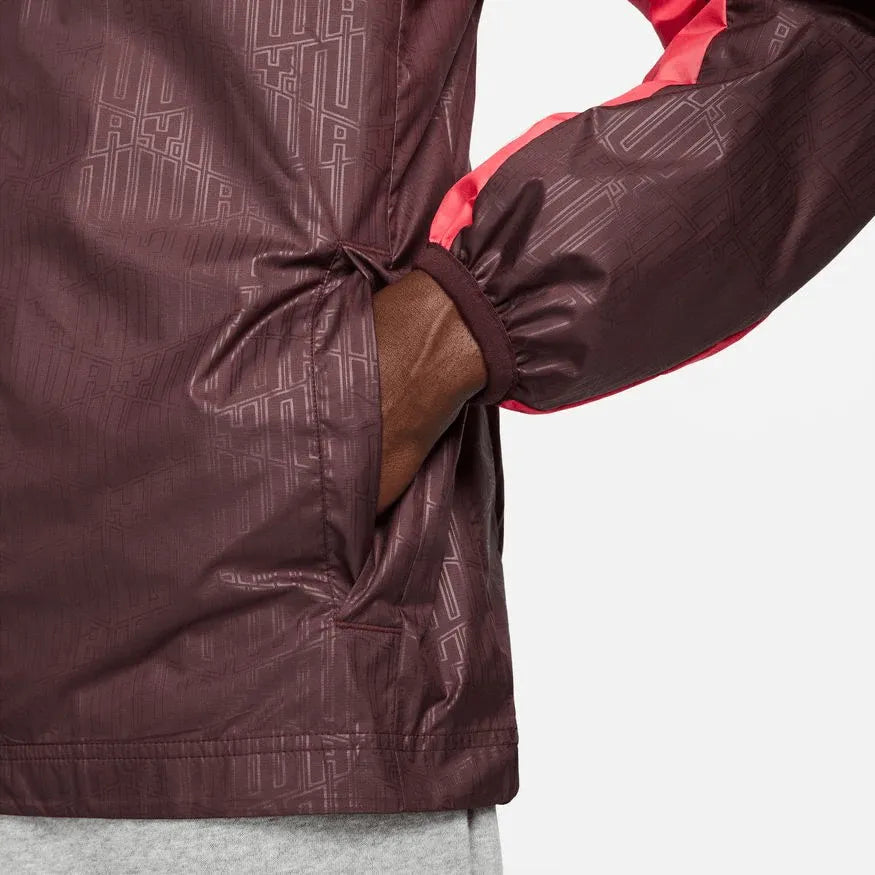 Nike 2022-23 Liverpool AWF Jacket - Burgundy-Siren Red (Detail 3)