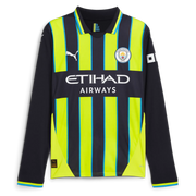 Puma 2024-25 Manchester City Men's Long-Sleeve Stadium Away Jersey (Front)