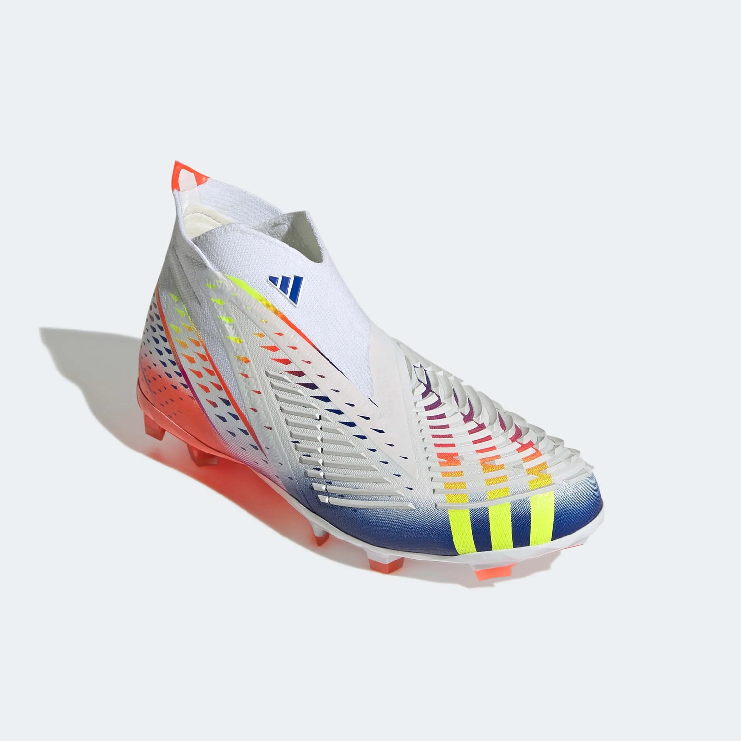 adidas Jr Predator Edge+ FG J - White-Yellow-Blue (Diagonal 1)