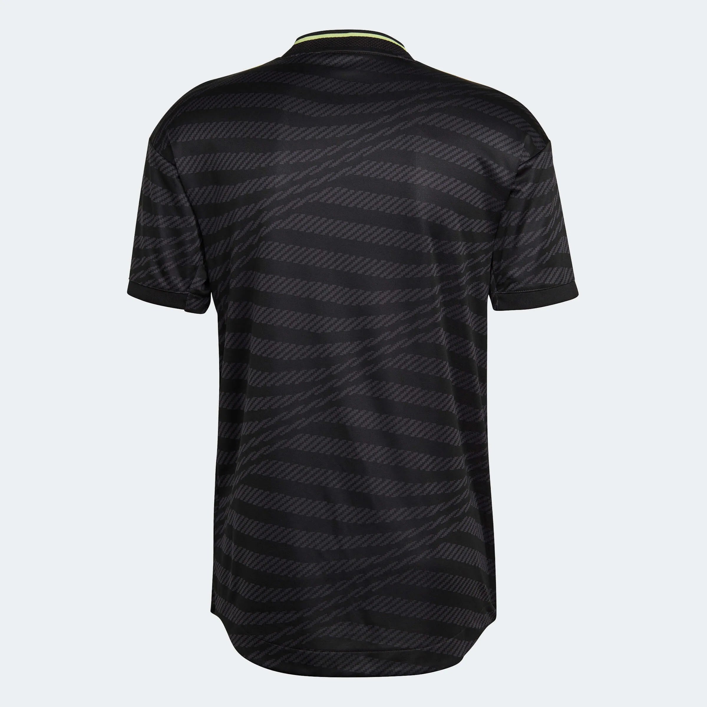 adidas 2022-23 Real Madrid Authentic Third Jersey - Black-Neon (Back)