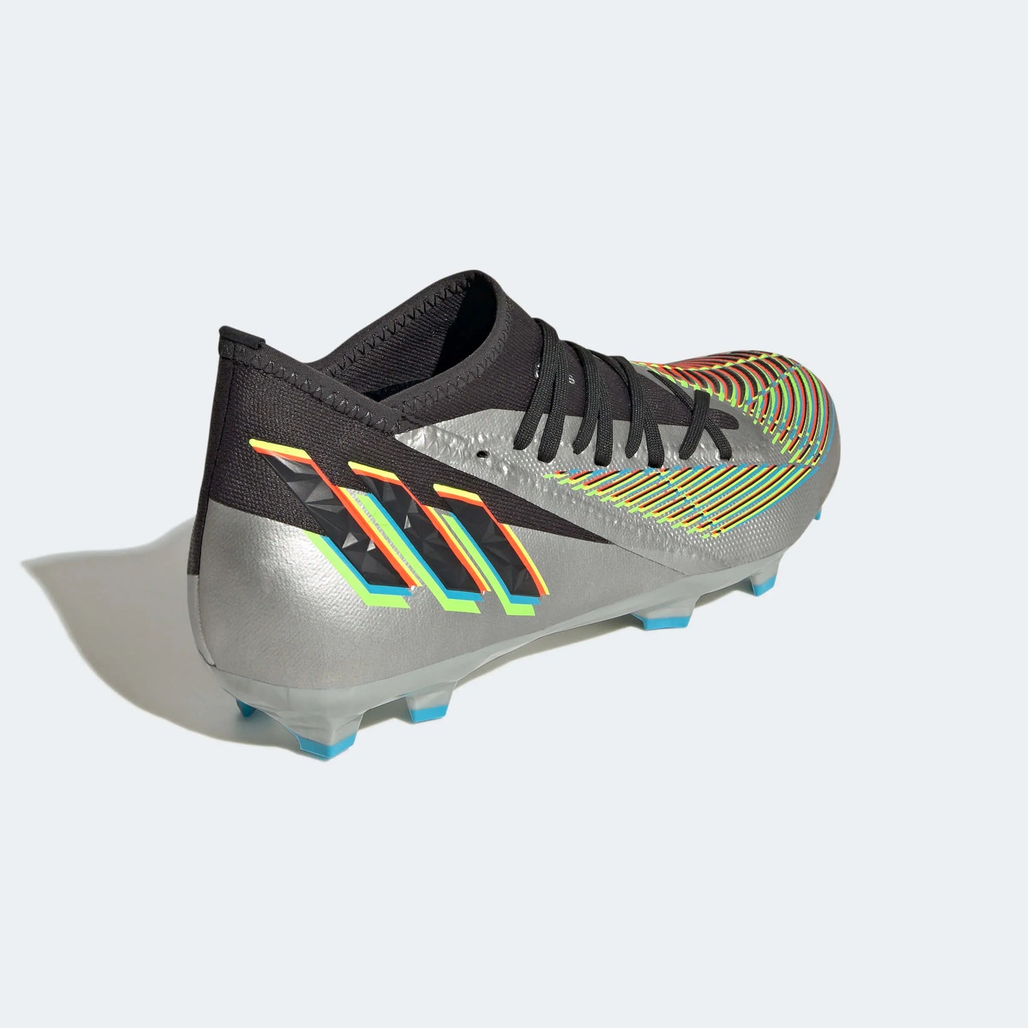 adidas Predator Edge.3 FG - Silver Metallic-Solar Green (Diagonal 2)