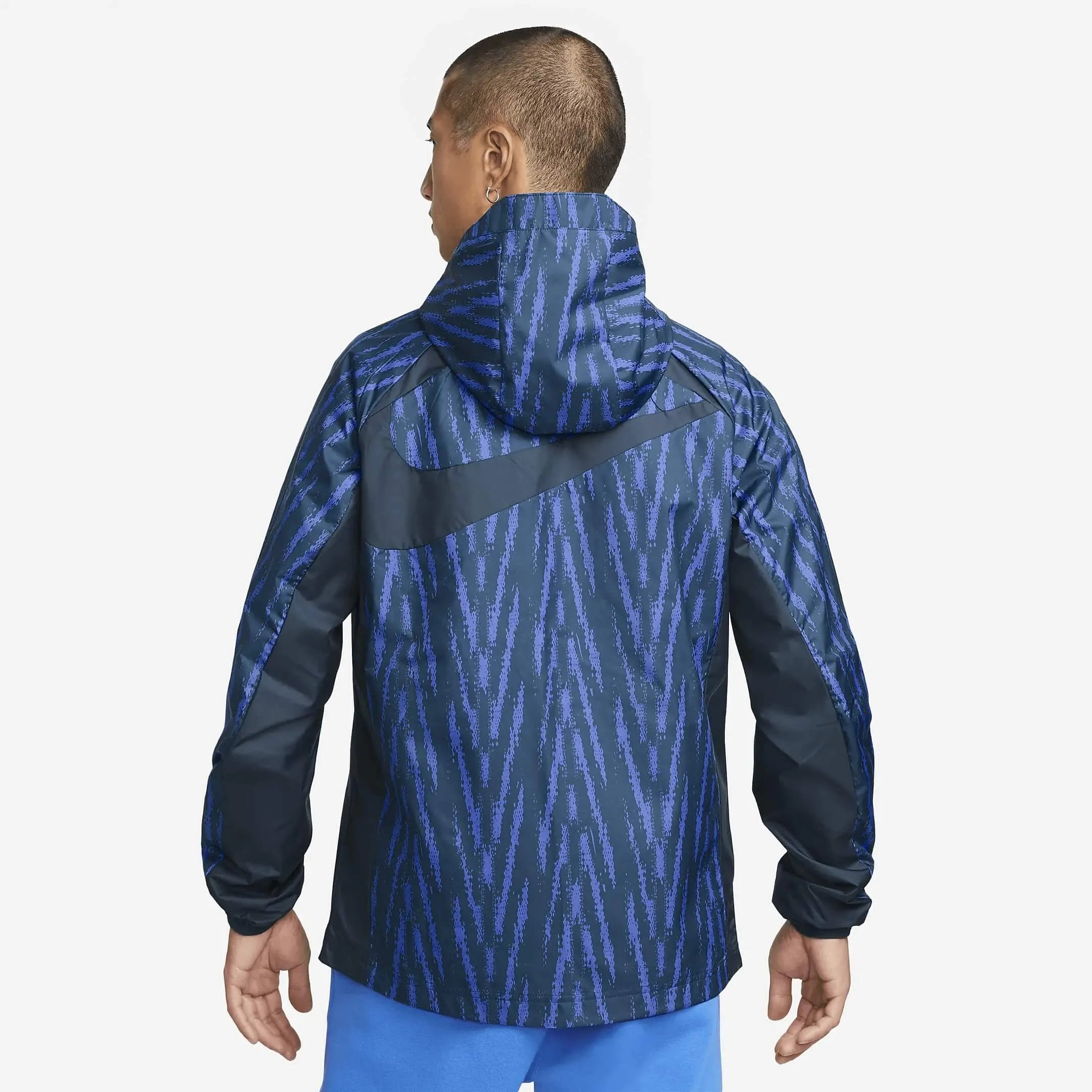 Nike 2022-23 Club America AWF Jacket - Navy-Blue-Lemon (Model - Back)