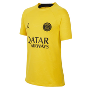 Nike 2022-23 Paris Saint-German Youth Pre-Match Jersey - Yellow - Black (Front)
