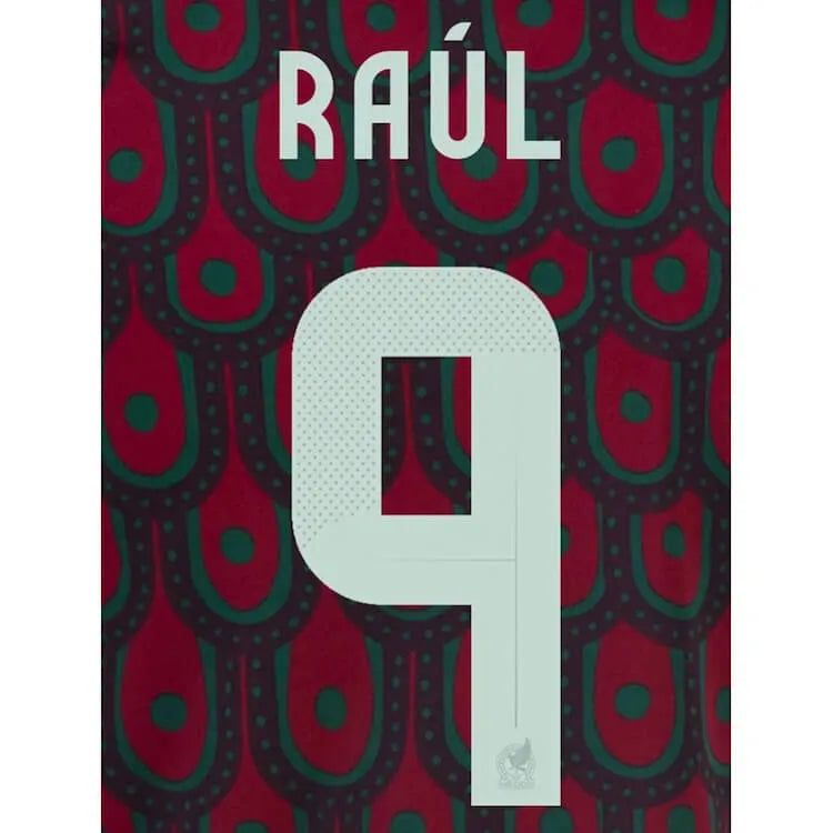 Mexico 2024 25 Home Raul #9 Jersey Name Set (Back)