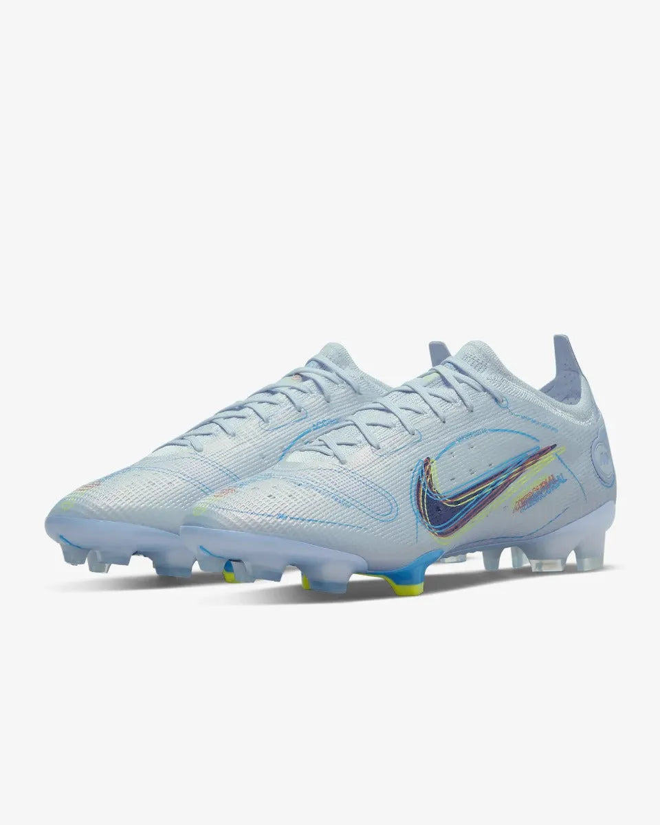 Nike Mercurial Vapor 14 Elite FG - Grey-Blackened Blue (Pair - Diagonal)